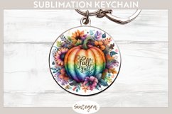 Fall Y&#039;all Pumpkin v5 Round Keychain Sublimation Product Image 1