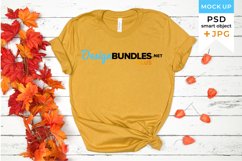 Yellow T-shirt mockup Fall | Autumn mockup | Womens mockup Product Image 1