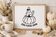 Funny Autumn Hen SVG | Farmhouse Craft Design Product Image 1