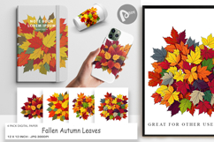 Digital Paper Autumn Leaves Product Image 1