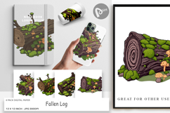 Digital Paper Fallen Log Product Image 1