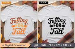 Falling For Fall SVG File | Fall SVG | Autumn SVG Product Image 1