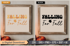 Falling For Fall SVG File | Fall Retro SVG Product Image 5
