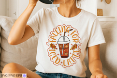 Falling For Iced Latte SVG Halloween Quotes PNG Design Product Image 3
