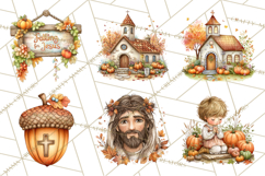 Christian Fall Clipart, Religious Faith PNG Product Image 6