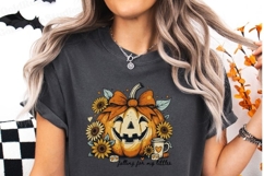 Fallin For My Littles Pumpkin Bow PNG for Halloween 2025 Product Image 2