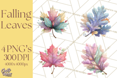 Falling Leaves Clipart PNG Autumn Clip Art, Fall Clipart Png Product Image 1