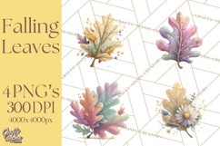 Falling Leaves Clipart PNG Autumn Clip Art, Fall Clipart Png Product Image 1