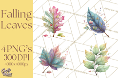 Falling Leaves Clipart PNG Autumn Clip Art, Fall Clipart Png Product Image 1