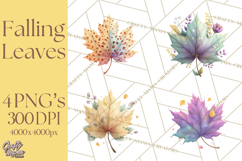 Falling Leaves Clipart PNG Autumn Clip Art, Fall Clipart Png Product Image 1