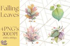 Falling Leaves Clipart PNG Autumn Clip Art, Fall Clipart Png Product Image 1
