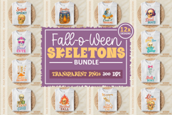 Fall-o-Ween Skeleton Fall and Halloween Bundle -12x Designs Product Image 1