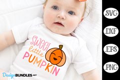 Sweet Little Pumpkin SVG | Fall Baby SVG Product Image 1