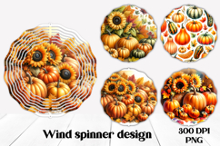 Fall wind spinner | Pumpkin spinner | Farm spinner PNG Product Image 1