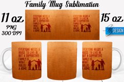 Family Mug Sublimation Design| Family Quotes Mug Wrap v.2 Product Image 5