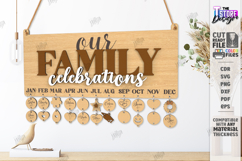 Family Birthdays Calendar Laser Cut Bundle|Family Events SVG Product Image 7