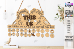 Family Birthdays Calendar Laser Cut Bundle|Family Events SVG Product Image 8