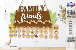Family Birthdays Calendar Laser Cut Bundle|Family Events SVG Product Image 10