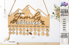 Family Birthdays Calendar Laser Cut Bundle|Family Events SVG Product Image 11