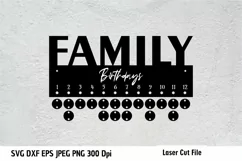Family Birthdays Calendar|Diy Family Calendar|Farmhouse SVG