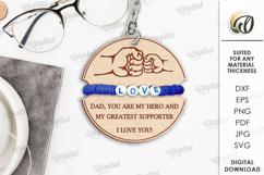 Family Bracelet Holder Laser Cut. Wooden Family Gift SVG Product Image 1