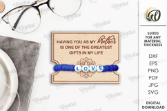 Family Bracelet Holder Laser Cut. Wooden Family Gift SVG Product Image 1