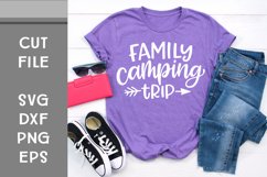 Family Camping Trip, Hand Lettered, Cut File Product Image 1