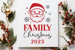 Family Christmas 2023 SVG | Funny Santa Face Shirt Design Product Image 2