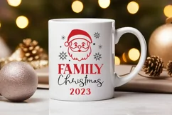 Family Christmas 2023 SVG | Funny Santa Face Shirt Design Product Image 3