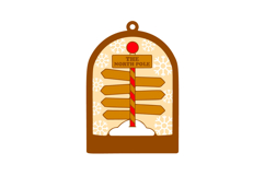 Family Christmas North Pole Laser Cut Ornament SVG Product Image 2