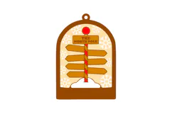 Family Christmas North Pole Laser Cut Ornament SVG Product Image 2