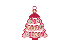 Family Christmas Tree Laser Cut Layered Ornament SVG Product Image 2