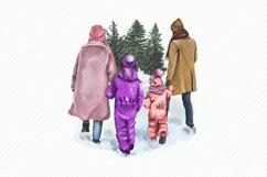 Christmas Family Clipart Couple Clipart Mom Daddy Clipart Product Image 2