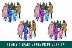 Christmas Family Clipart Couple Clipart Mom Daddy Clipart Product Image 1