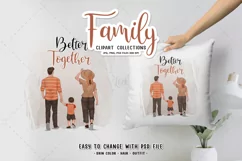 Family clipart with separated skin, Family illustration PNG Product Image 2