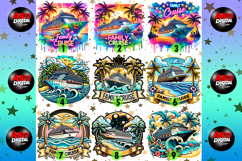 Family Cruise Clipart Bundle 14 Tropical Vacation PNG Product Image 2