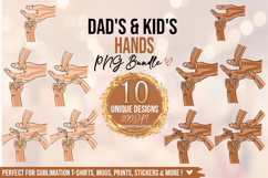 Dad &amp; Kid Hands PNG Bundle | Father's Day Clipart Product Image 1