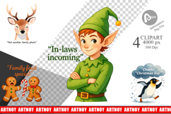 Clipart Family Drama Christmas Quotes Product Image 1