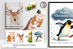 Digital Paper Family Drama Christmas Quotes Product Image 1