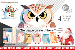 Clipart Family Drama Christmas Quotes Product Image 1