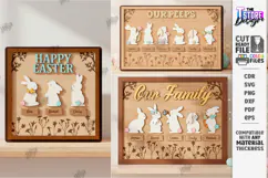 Family Easter Sign Laser Cut Kit | Welcome Sign | Home Decor Product Image 1