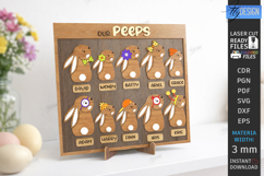 Family Easter Signs Laser Cut Bundle | Our Peeps Bunny SVG Product Image 9