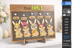 Family Easter Signs Laser Cut Bundle | Our Peeps Bunny SVG Product Image 12