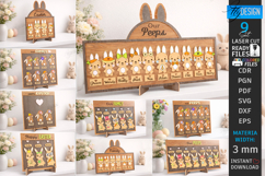 Family Easter Signs Laser Cut Bundle | Our Peeps Bunny SVG Product Image 1