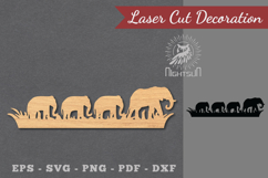 Family Elephant Laser Cut Decoration Product Image 1