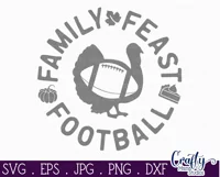 Family Feast Football | Thanksgiving Svg Design Product Image 2