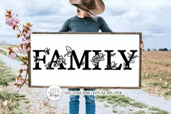 Family SVG | Floral Rose Farmhouse Design Product Image 3