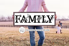 Family SVG | Floral Rose Farmhouse Design Product Image 1