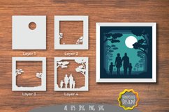 Family Layered Papercut 3D Product Image 1