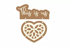 Hanging Family Name Hearts for Home Decoration - Laser Cut Product Image 2